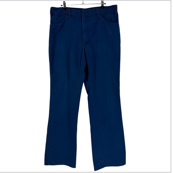 RARE VINTAGE 1970s DICKIES Carpenter Pant Dark Blue - Picture 1 of 13